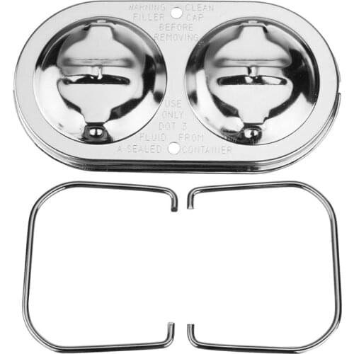 Chrome Brake Master Cylinder Cover Dual Bail Brakes For Chevy Sbc Bbc 350 454