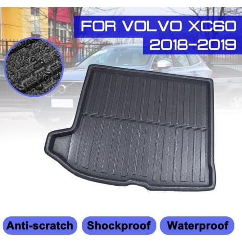 For Volvo XC60 2018-2019 Car Rear Trunk Boot Mat Waterproof Floor Mats Carpet Anti Mud Tray Cargo Liner