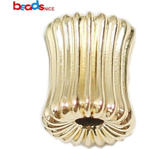 Beadsnice ID39798smt2 Gold Filled Roundel Beads Currugated for Bracelet Necklace Jewellery Making