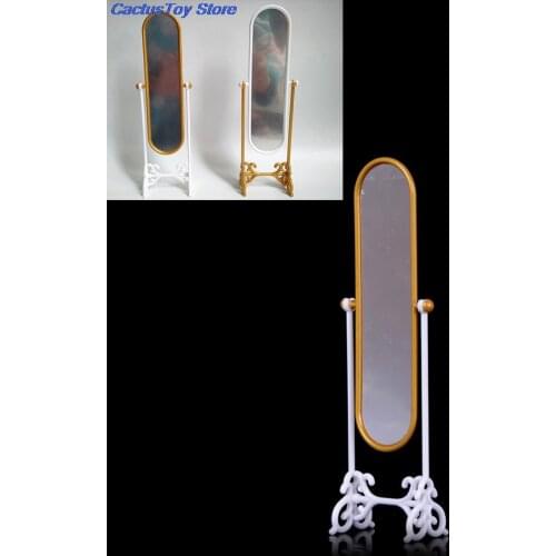 Dollhouse Miniature Gold Tone Metal Dressing Table Mirror Dolls House Accessories Randomly