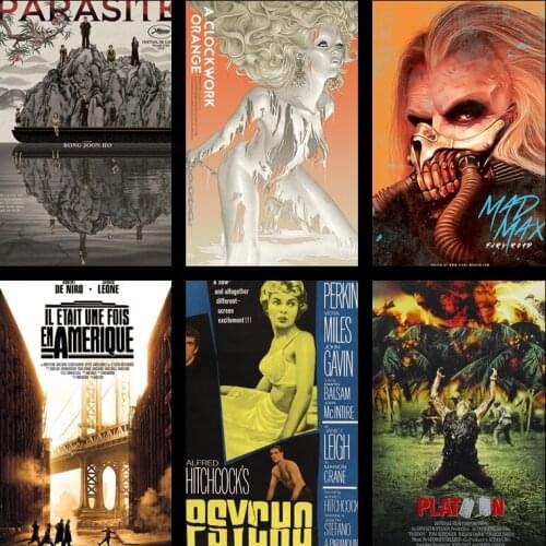 Buy three to send one Classic movie series horror handsome retro kraft poster drawing room decoration