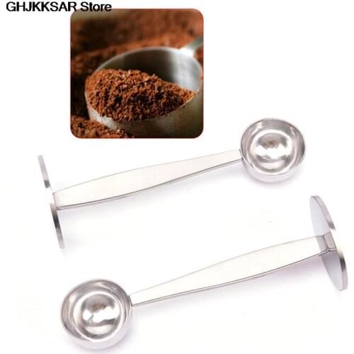 Coffee Tampers Measuring Spoons Stainless Steel Stand Coffee Spoon Powder Measuring Tamper Spoon Coffeeware Coffee & Tea Tool 1x