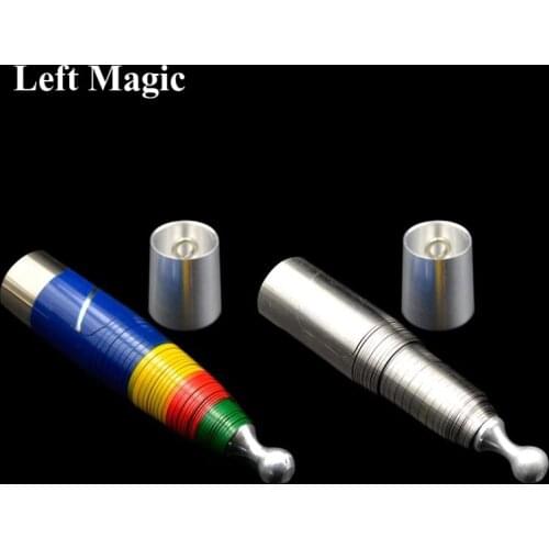 4 Colors Steel Metal Vanishing Cane Magic Tricks Sliver Stainless Disappeared Stick Shrink Bar Stage Gimmick For Magician