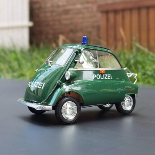 1/18 BMW isetta Egg Alloy Car Model Diecast Metal MINI Classic Retro Toy Car Model High Simulation Collection Childrens Toy Gift