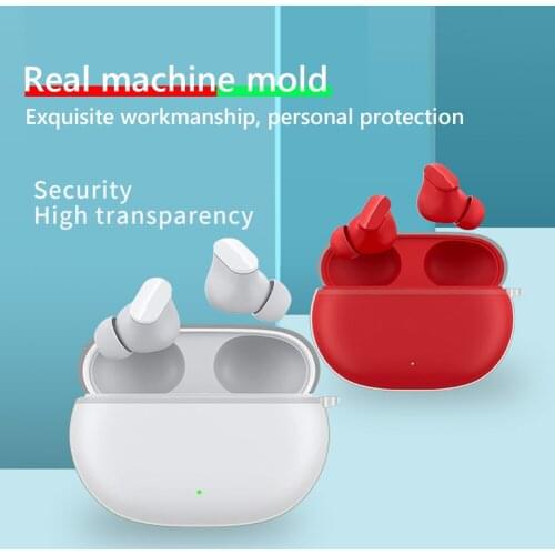 TPU Earbuds Case w/ Hook Soft Protective Shell Anti-Fall Shockproof Dustproof Protector Cover for Beats Studio Buds