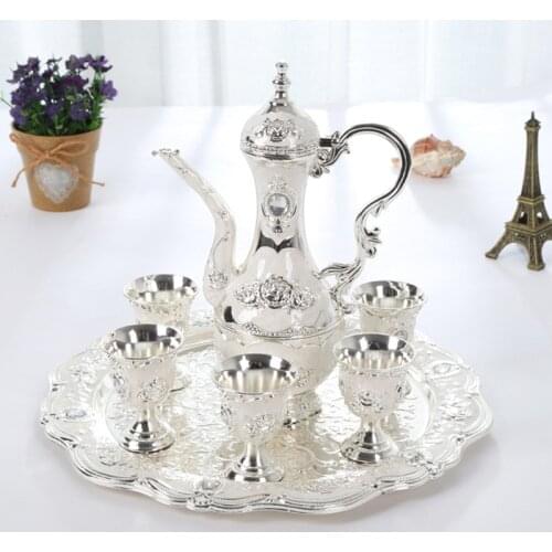 New trumpet European rose flagon portable dining wine utensils household drinking utensils alloy wine dispensing appliances