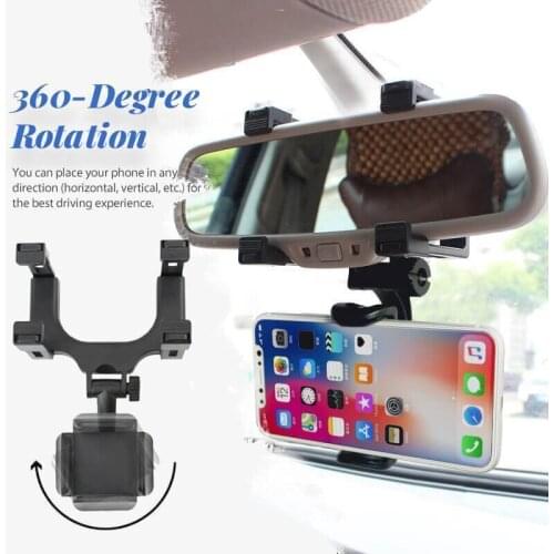 2021 New Car Rearview Mirror Mount Phone Holder GPS Seat Smartphone Car Phone Holder Stand Adjustable Support Dropshipping