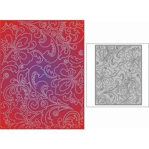 New Spotted Ornate Flowers Background Plate Craft Embossing Mold 2021 Metal Cutting Dies for DIY Scrapbooking Album Card Making