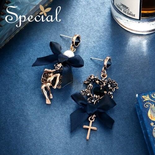 Special Euramerican 925 silver needle asymmetric earring ear trim ear without ear hole ear clamp San Marco.S2247E