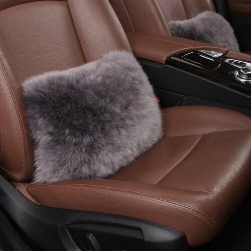 Wool Waist Cushion High Quality Seat Support Cushion Car Seat Headrest Neck Rest Cushion Car Pillow