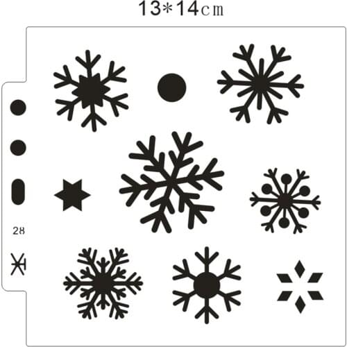 Snowflake suit shield DIY cake scrapbook stencils hollow Embellishments printing lace ruler Valentines Day