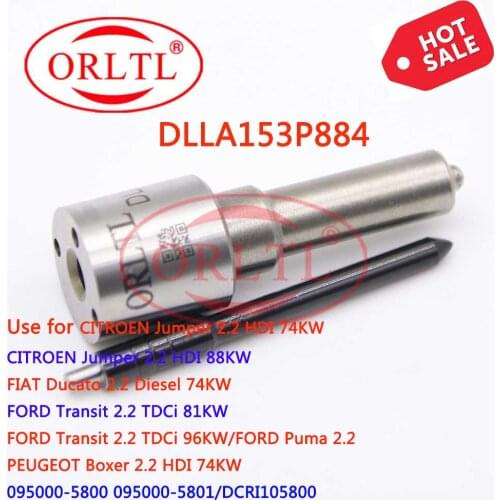 ORLTL DLLA 153 P884(093400-8840) Fuel injector DLLA 153P884 For 095000-5800 095000-5801