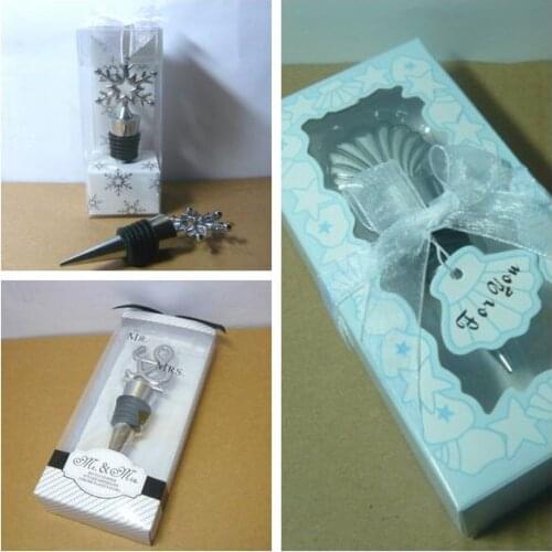 Unique Wedding Gifts For guests of Mr. and Mrs. Wine Bottle Stopper Wedding favors For Snowflake wine Party Decoration Gifts