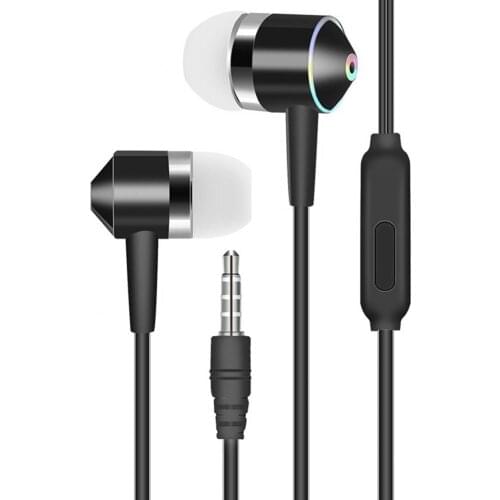 Universal 3.5mm Plug In-Ear Music Bass Wired Earphones Sports Headsets with Mic Pure Deep Bass Game Music Headset