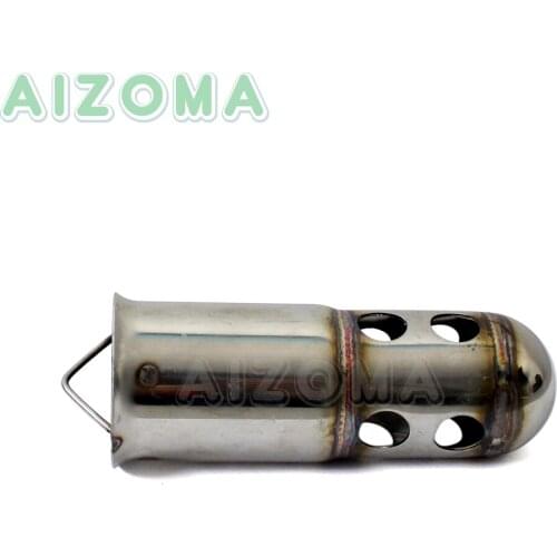 Universal Fit 51mm Exhaust Muffler Insert Baffle DB Killer Chrome Exhaust Tail Muffler Tip Pipe Adjustable Sound Reducer Pipe