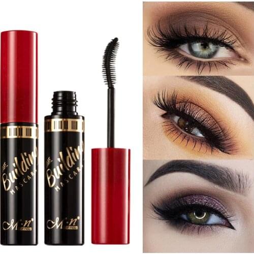 Waterproof Long Curling Lasting Mascara Cream Silicone Bruch Head 2-Piece Lengthened Natural Makeup Gift for Girl Menow M316