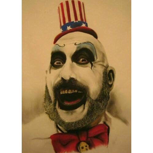 Captain Spaulding Classic Movie Star Actor Silk Fabric Wall Poster Art Decor Sticker Bright