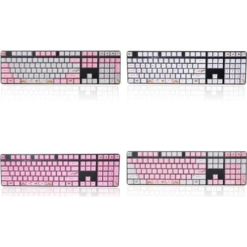 1 Set Replaceable OEM PBT 108 Keycaps Dye-sublimation Keycap Mechanical Keyboard