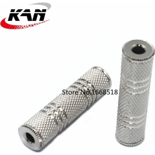 1PCS Gold Silver 3.5mm Female To Female Audio Adapter Connector Coupler Stereo F/F Extension