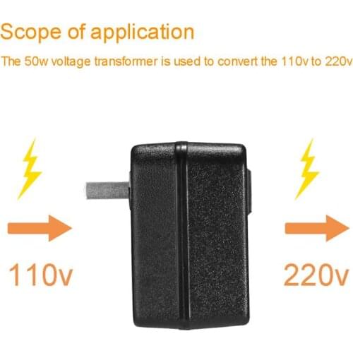 110V To 220V 50W Voltage Converter Transformer Travel Voltage Transformer Converter Portable Converter Transformer Dropshipping