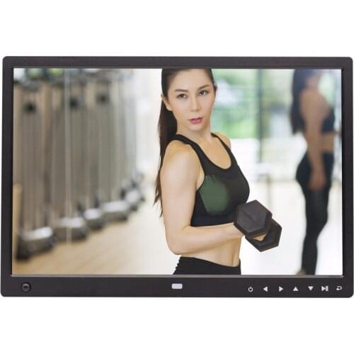 15 inch 16X9 body sensor touch buttons infront HD loop playback video player digital photo frame digital album support 1080P