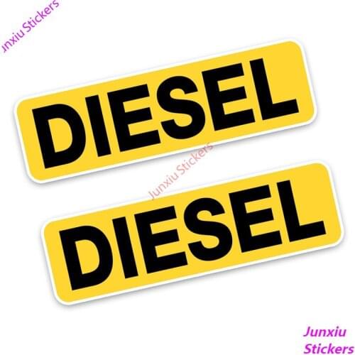 2 X Reminder Diesel Fuel Only Fashion Funny Car Sticker Bumper Trunk Voiture Course Scratch-Proof SUV Fine Deca Decal PVC11x3cm
