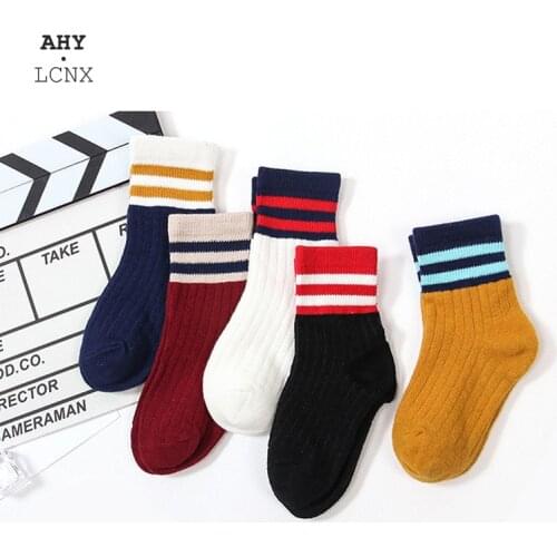 5 Paris/lot Autumn Cotton Baby Thread Socks Boy Girl Spring Sports Kids Socks Babies Lot Sock Wholesale Socking For Toddlers