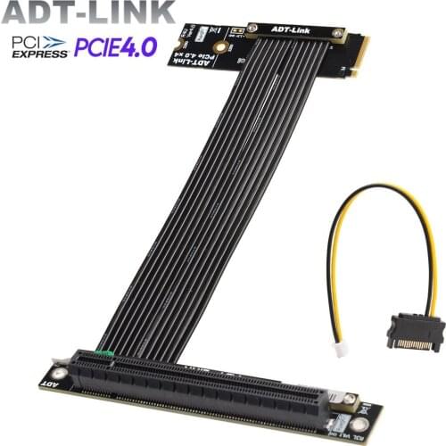 M.2 NVMe To PCI E X16 4.0 Extender Adapter Jumper For GPU Graphics Video Cards PCIe 4.0 X16 To M.2 Extension Cable ( M-Key SSD )