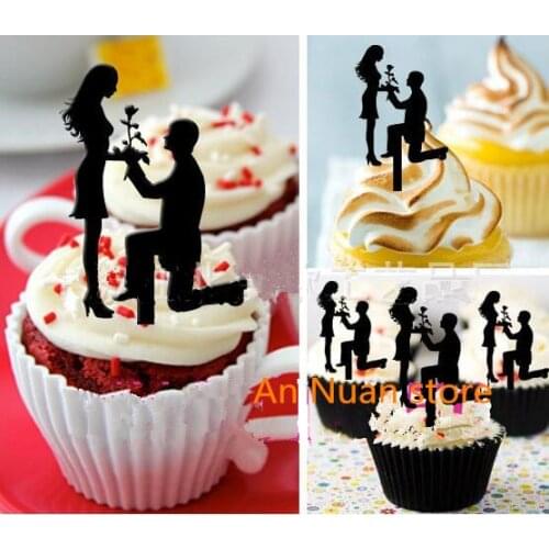 Acrylic cupcake topper,"marry me" wedding cupcake topper,for Wedding & Engagement cake Decoration 24pcs/lot with free shipping