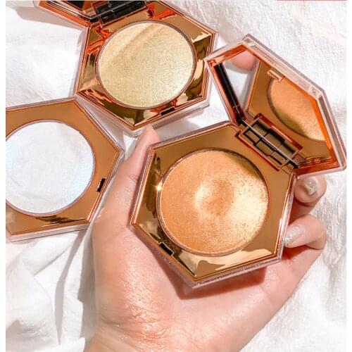 Diamond Crystal Sparkling Highlighter Palette Shinny Facial Contour Body Makeup Shimmer Powder Illuminator Highlight Cosmetics