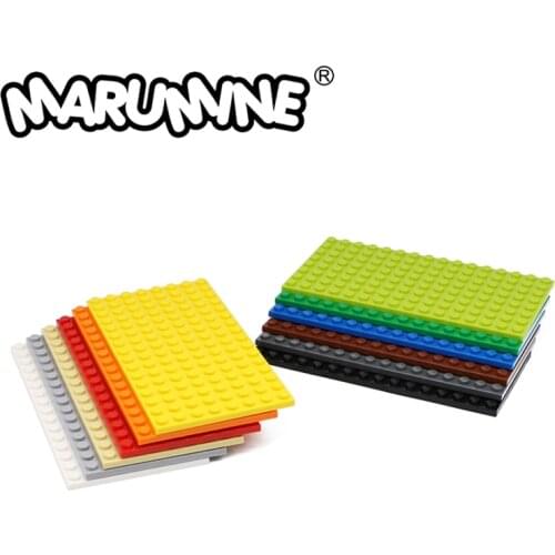 MARUMINE 8x16 Dots Baseplate Moc Bricks Compatible with 92438 Models Accessories Parts Classic Classic Building Blocks Plate Set