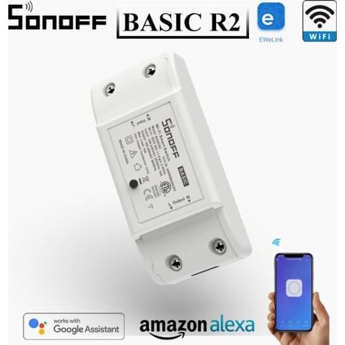New Sonoff Basic R2 WiFi Wireless DIY Module Switch Smart Remote ON/OFF Timing Moudle Controller Alexa Voice Control Domotica