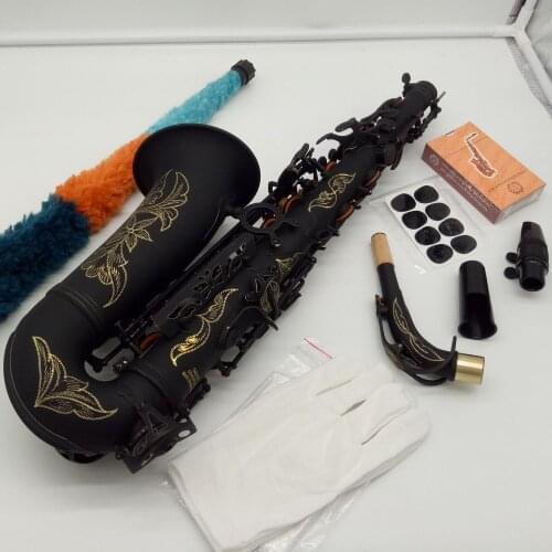 Brand Professional Alto Saxophone R54 Matte Black Lacquer Musical Instruments Professional Sax Alto