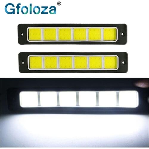 Gfoloza Car DRL Daytime Running Light White Flexible Soft Working Driving Fog Lights Waterproof Fashion Style car-styling 2PCS