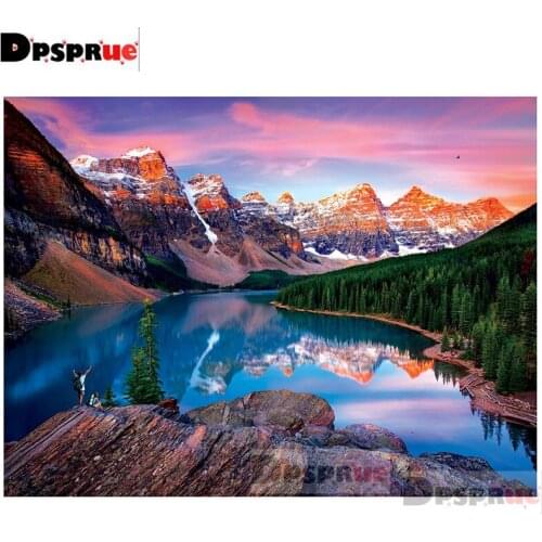 Dpsprue Full Square/Round Diamond Painting Kit Cross Stitch Lake Scenery Diamond 3D Embroidery DIY 5D Moasic Gift Dp220