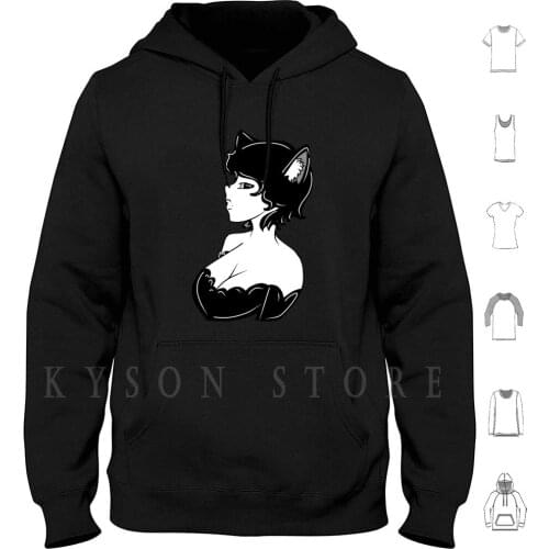Neko Girl #2 Hoodies long sleeve Cotton Neko Girls Neko Girl Cat Girl Cat Ears Bunny Burse Bunny Nurse Sleepy Hentai Lewd