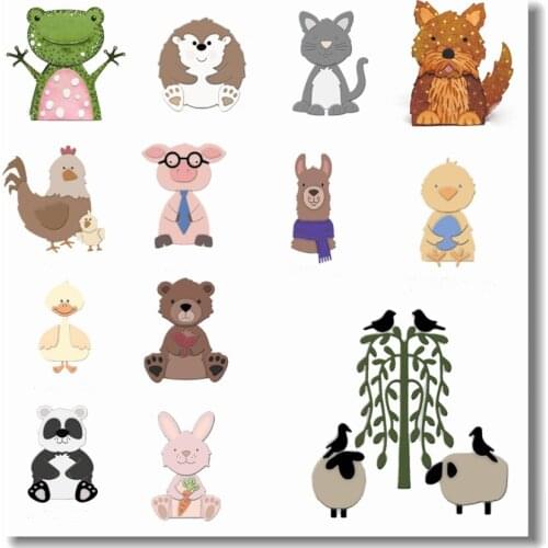 Frog Duck Rabbit Pig Animal Metal Cutting Dies Scrapbooking DIY Card Album Making Embossing Template Handicraft New Die Cut 2019