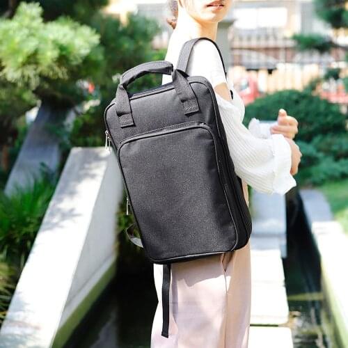 M MBAT Drumstick Bag Percussion Instrument Accessories Black Backpack Portable Multi-functional Storage Waterproof Thicken