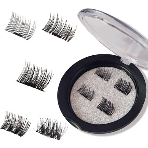 Magnetic Mink Lashes 1 Pair Magnetic EyeLashes Natural Hair Mink Lashes 3D Mink Fake Lash 100% Dramatic EyeLashes Fluffy