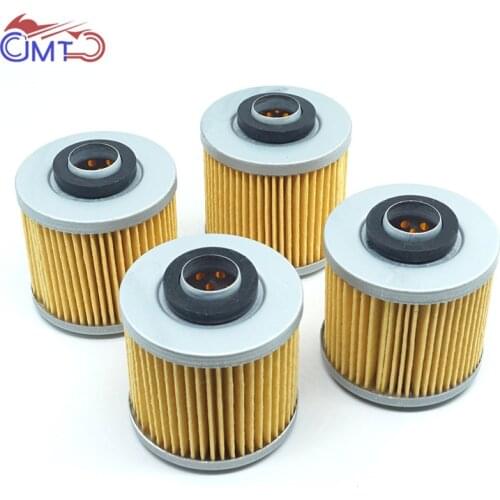 For Yamaha XV250 XV250S XV125 XV125S Virago XVS125 XVS250 V-star Drag Star XT250 XT400 SR400 TT500 Engine Oil Filters 4PCs Lot
