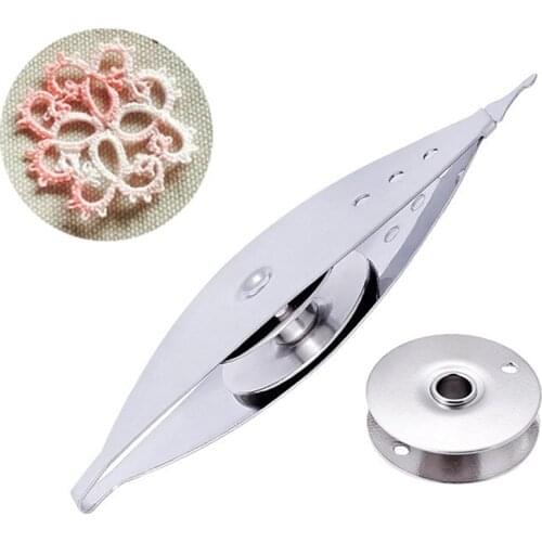 1pc Metal Tatting Shuttle for hand lace making DIY Craft Tool for Lace Making Metal Tatting Shuttle Knitting Weaving Tools
