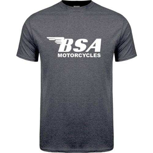 Bsa Motorcycles T Shirt Men Summer Short Sleeve Cotton Bsa T-shirts Tops Man LH-177