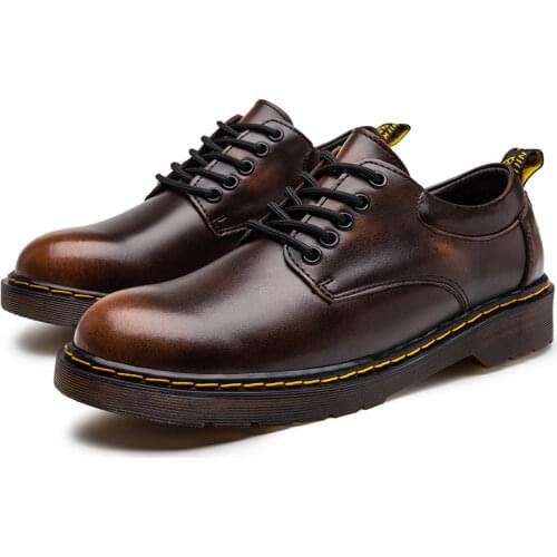 Men 's Casual Shoes Artificial Leather Driving Oxford Shoes Fashion Business Formal Lace Up Loafers Walking Martin Boots