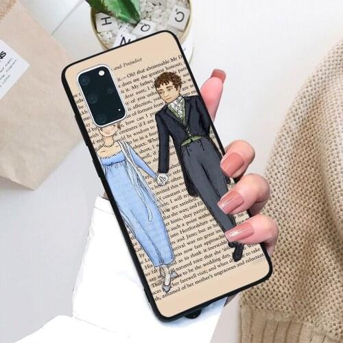 For Samsung Galaxy Elizabeth Bennet and Mr Darcy Soft TPU Black Border Samsung Galaxy Case
