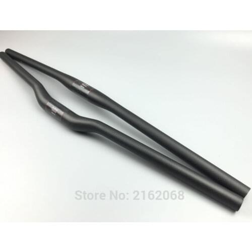 New Mountain bike matte 3K full carbon handlebar flat rise carbon bicycle handlebar MTB lightest parts 31.8*600-740mm Free ship
