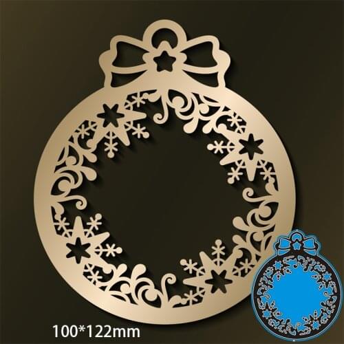 New Cutting Metal Dies Hollow Gift Ball New Stencils DIY Scrapbooking Paper Cards Craft Making Craft Decoration 100*122mm
