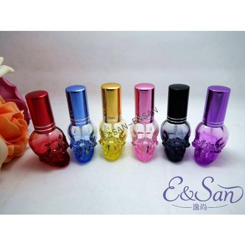 P45-8ML Skull Sprayed Color Perfume Glass Spray Bottle 100pcs/lot