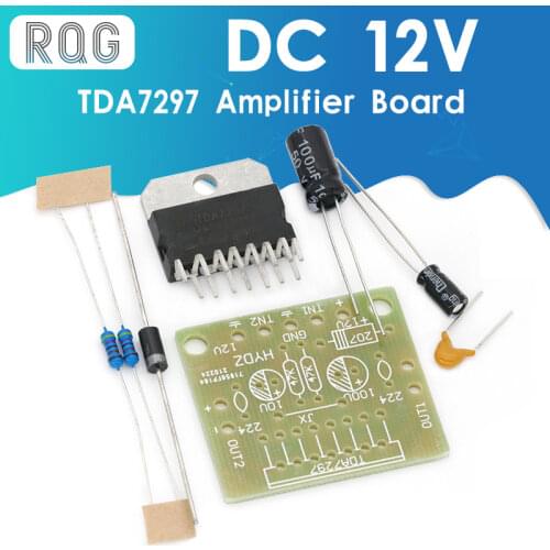 1set TDA7297 amplifier board spare parts dc 12v grade 2.0 dual audio encoding 15w electronic diy kit Student training laboratory