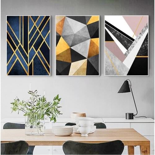 Nordic Abstract Geometry Home Decor Nordic Canvas Painting Wall Art Luxury Art Decor Posters and Prints for Living Room
