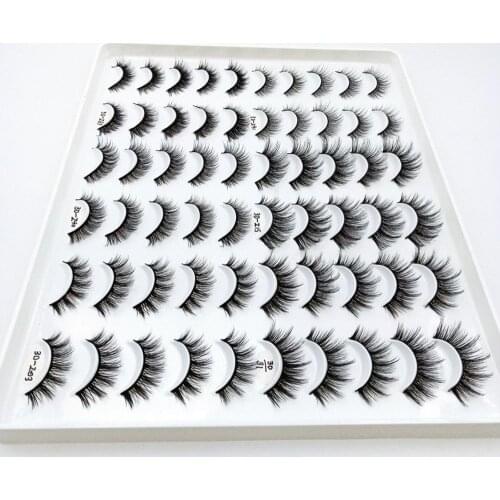 NEW 5/20/30 pairs 100% Real Mink Eyelashes 3D Natural False Eyelashes Mink Lashes Soft Eyelash Extension Makeup Kit Cilios